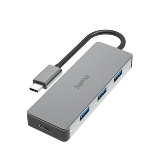 Hama USB-C hub, 4 porty, USB 3.2, 10 Gb/s, hliníkový