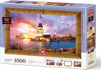 ART PUZZLE Puzzle s rámem a lepidlem 3v1 Dívčí věž 1000 dílků
