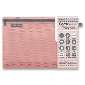 Síťovaná plastová obálka Foldermate Pop Gear, A4 - růžová