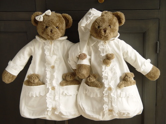 Pár plyšových medvědů vaky na pyžamo