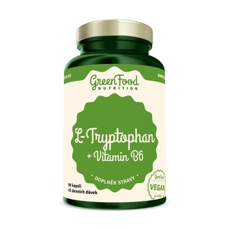 GreenFood nutrition - L-Tryptophan + vitamín B6 90 vegan kapslí