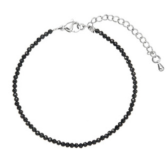 EG3519 Náramek s pravými black spinel kameny