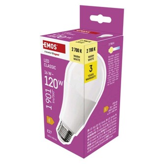 Emos LED žárovka Classic A70 / E27 / 16 W (120 W) / 1901 lm / teplá bílá