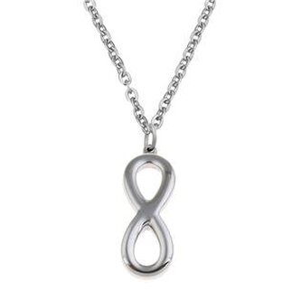 OPD0079 Ocelový řetízek s přívěškem ležatá osmička - nekonečno - ležatá osmička