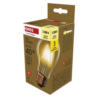 Emos LED žárovka Vintage A60 / E27 / 4,5 W (40 W) / 420 lm / teplá bílá