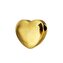 PP-1028-GD Zlacený navlékací ocelový přívěšek korálek srdíčko - srdce