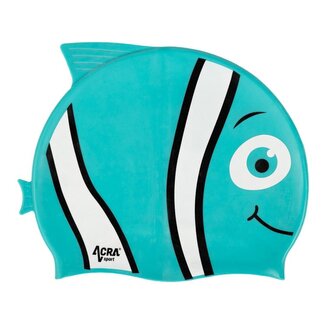 čepice plavecká dětská Acra NEMO tyrkysová