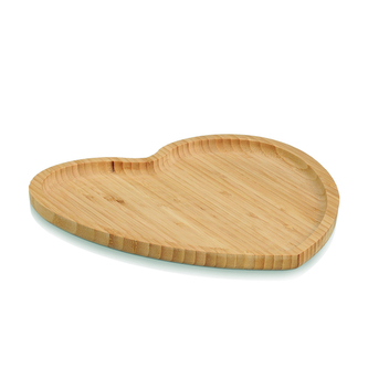 ZELLER Servírovací prkénko Srdce, bambus 27x25cm
