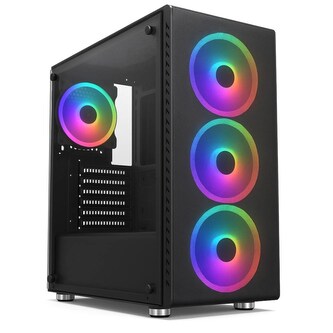 1stCOOL skříň RAINBOW 4, Mid Tower, AU, USB 3.0, 4x 120mm RGB Fan, černá 1stCOOL skříň RAINBOW 4, Mid Tower, AU, USB 3.0, 4x 120mm RGB Fan, černá