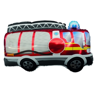 Fóliový balonek Červené hasičské auto – 70 x 49 cm