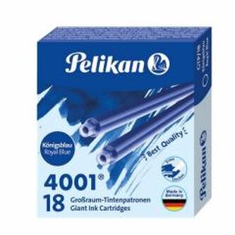 Naboje atramentowe długie 18szt niebieski