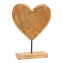 Stojan ve tvaru srdce z mangového dřeva, přírodní 24x33x7cm