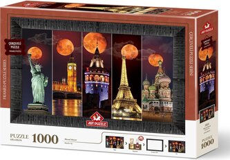 ART PUZZLE Puzzle s rámem a lepidlem 3v1 Krvavý měsíc 1000 dílků