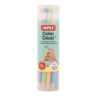 Mechanická pastelka "Color Click", 12 různých barev, sada, APLI 20080 Mechanická pastelka "Color Click", 12 různých barev, sada, APLI 20080