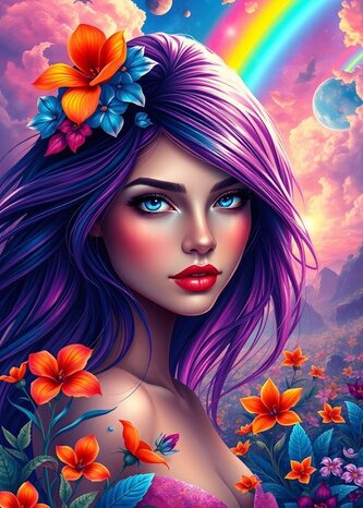 ALIPSON Puzzle Duhová dívka 500 dílků