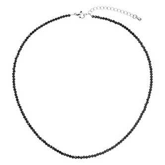 EG3551 Náhrdelník s pravými black spinel kameny