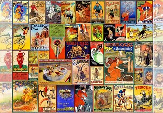 GRAFIKA Puzzle Vintage plakáty s koly 1000 dílků