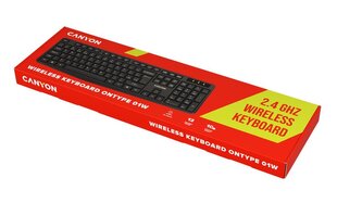 CANYON keyboard KB-W01 EN/CS Wireless Black CANYON keyboard KB-W01 EN/CS Wireless Black