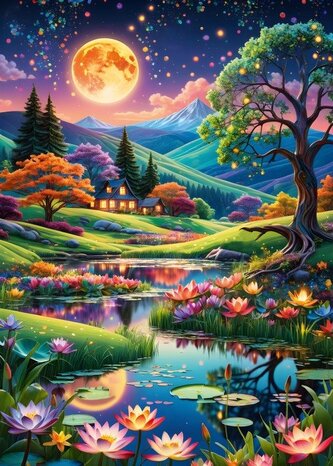 ALIPSON Puzzle Noc za úplňku 500 dílků