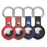 Etui do Apple AirTag z ekoskóry - czarne, brązowe, czerwone, niebieskie - 4 sztuki