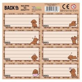 Nalepki na zeszyty BackUp 7 A17 (25szt) DERFORM