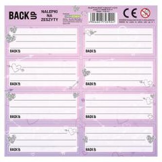 Nalepki na zeszyty BackUp 7 A32 (25szt) DERFORM