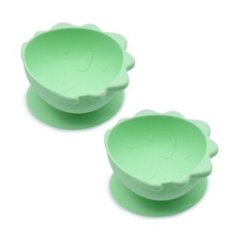 Silikonová mistička s přísavkou 300 ml, 2ks - Dinosaur