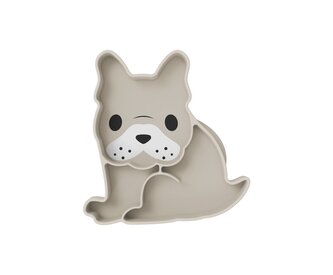 Silikonový dělený talířek s přísavkou - Luxe Buldoček