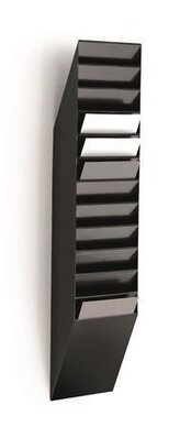 Stojan na katalogy "FLEXIBOXX", černá, nástěnný, vertikální, A4, DURABLE 1709763060