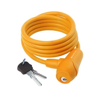 zámek  M-Wave 8x1500mm silikonový oranžový