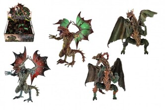 Figurka drak plast 12x16cm mix druhů 12ks v boxu