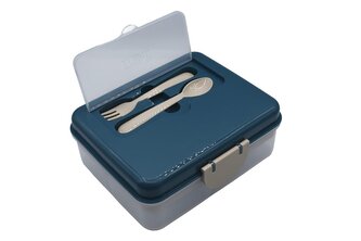 Dvoupatrová krabička na svačinu 1446 ml - Luxe modrá/béžová