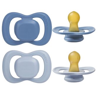 Dudlíky z přírodního kaučuku 0-6m, 2ks - ocean/sky