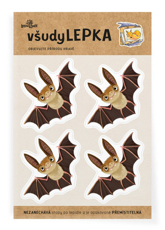 Lesní svět všudyLEPKA vel. 1 -024 - Netopýr 4x