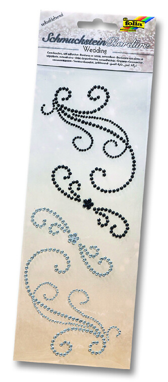 Samolepicí drahokamy, bordury, WEDDING 1