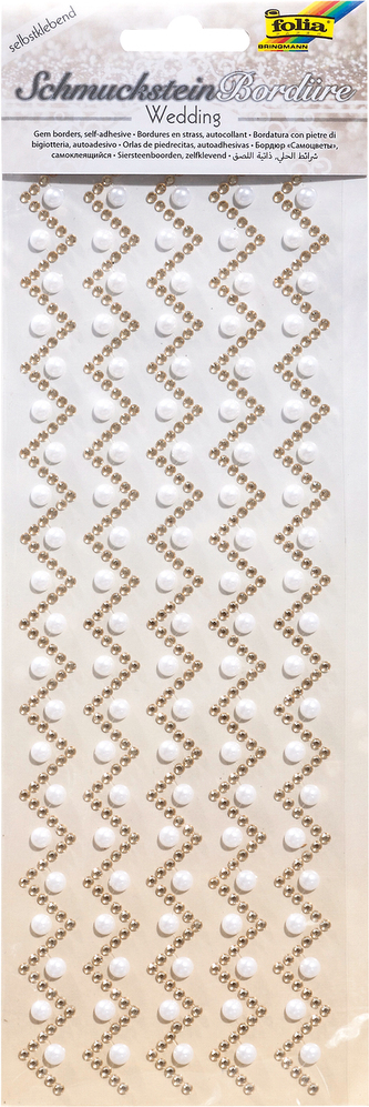 Samolepicí drahokamy, bordury, WEDDING 3