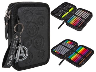 Piórnik podwójny z wyposażeniem Jumper 2 Black Collection CoolPack, Patio