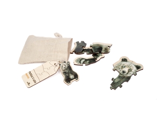 Lesní svět Puzzle z lesa mláďata - Medvídě