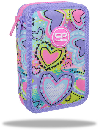 Piórnik podwójny z wyposażeniem Jumper 2 Pastel Heart CoolPack, Patio