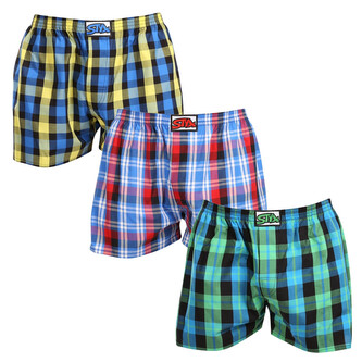 3PACK pánské trenky Styx klasická guma vícebarevné (3A103789) XXL