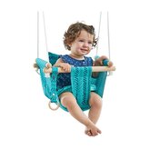 2Kids Toys Dětská textilní houpačka 100% bavlna tyrkysová