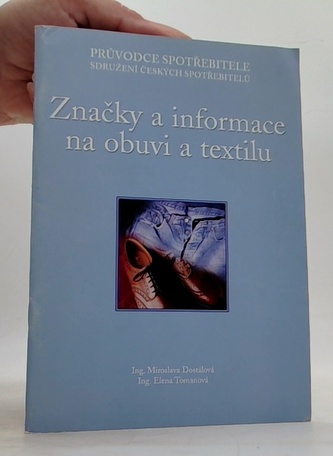 Značky a informace na obuvi a textilu
