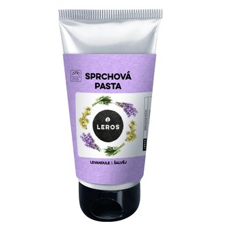 LEROS Sprchová pasta (130 ml) - Levandule & šalvěj - našlehaná textura vhodná i na holení