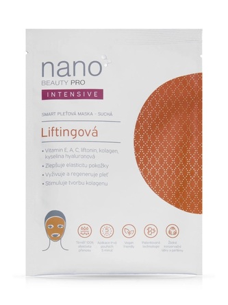 NanoBeauty Liftingová nanovlákenná maska Intensive, 1ks