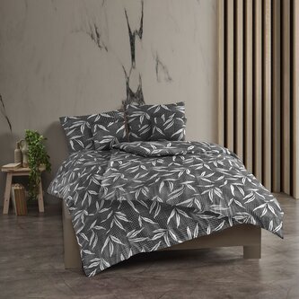 Prodloužené bavlněné povlečení renforcé 140x220, 70x90cm OSAKA šedá