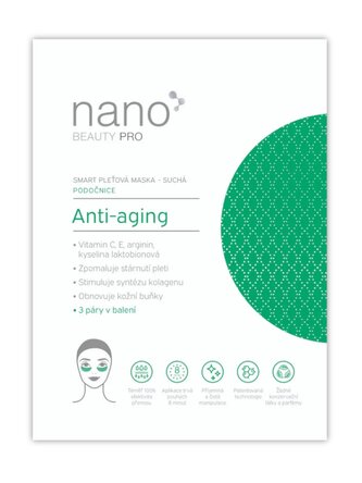 NanoBeauty Antiaging podočnicová maska, 3 páry