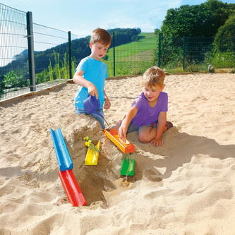 Tor kulkowy i wodny 2w1 drewniany Kulodrom do zabawy w domu i ogrodzie Erzi