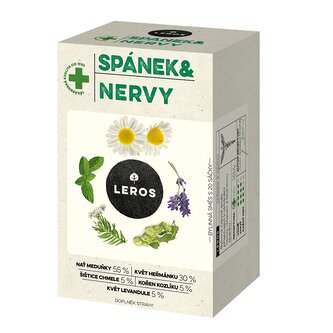 LEROS Bylinný čaj Spánek & Nervy - nálev. sáčky (20 x 1,3 g) - zklidňuje mysl