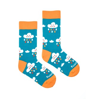 Dětské ponožky Mráčky Oranžové M (27 - 30)