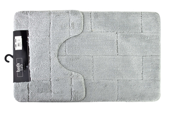 ZAC Komplet 2 Dywaników Łazienkowych 50x37/50x80cm jasny szary